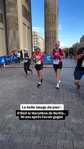 303K views · 10K reactions | INCROYABLE : 50 ANS PLUS TARD … il est finisher du marathon de Berlin, après l’avoir gagné en 1975. Que c’est beau à voir 朗  @berlinmarathon | Course Epique | Facebook