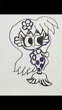 How To Draw A Cartoon Mermaid #art #artwork #mermaidart #mermaid