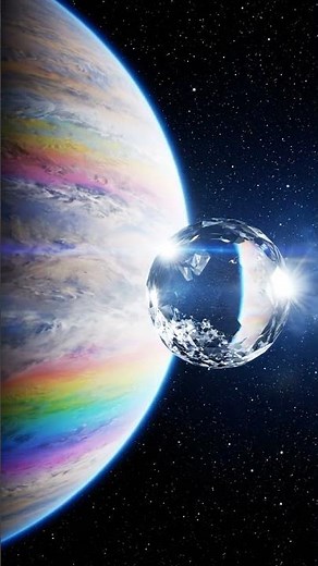 Crystal Moon | A Cinematic Voyage Beyond the Gas Giant #universe #cosmicvisuals