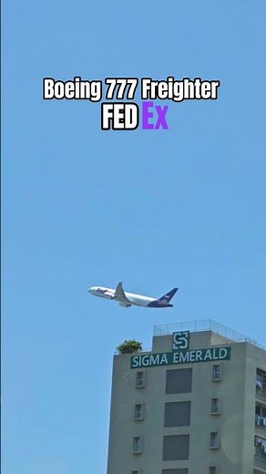 FedEX Boeing 777 Freighter operated by Federal Express mumbai Airport, delivery courier & shipping