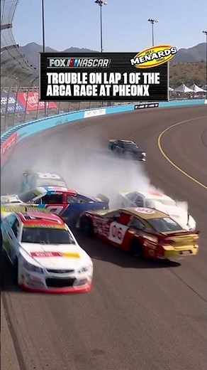 A pileup on the first lap of Thursday’s ARCA race at Phoenix Raceway! 👀#ARCA #Racing
