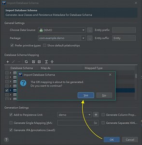 由現有資料庫產生Spring Boot Entity (intellij)