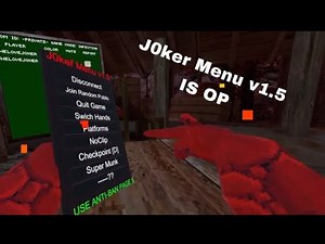 J0ker Menu v1.5 show case FREE WORKING CRASH GUN | #gorillatag | #modding