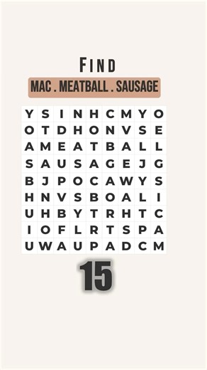 Test Your COGNITIVE Brain Skills with This FAST Word search Game! | Meals & Foods Word Search