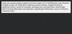 Hello can anyone please explain all of these topics of Ch-10(Re... | Filo