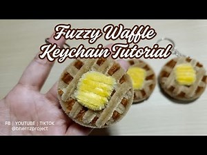 FUZZY WIRE WAFFLE KEYCHAIN TUTORIAL | FUZZY WAFFLE KEYCHAIN