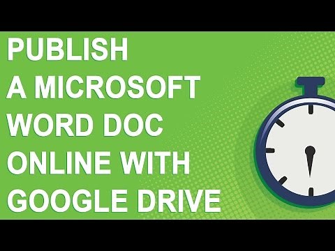 Publish a Microsoft Word doc online with Google Drive