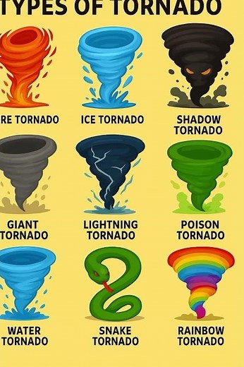 🌪️Types of Tornado 🌪️ | From F0 to F5 Fujita Scale | Powerful Twisters Explained 🌪️⚡#danger phonema#