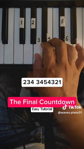 The Final Countdown Easy Piano Tutorial