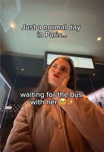 Captivating Moments at a Paris Bus Stop