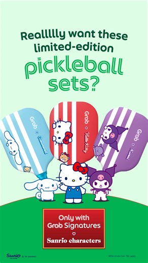 Meet the cutest pickleball sets ever ❣️ Score yours with 2 orders of Grab Signatures eats, that no other app delivers. | Grab