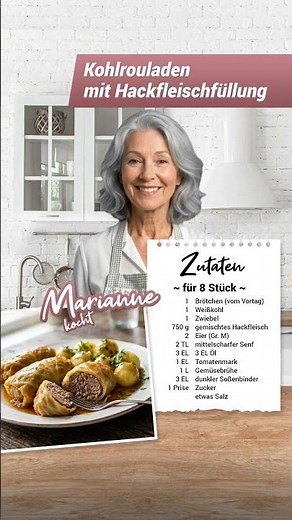 Kohlrouladen wie bei Oma 😍 Deftig & unglaublich lecker. Super Rezept. #shorts