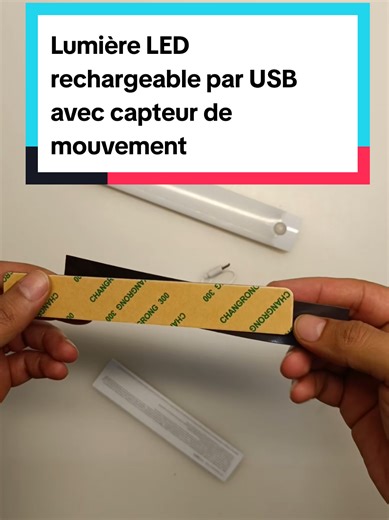 Lumière LED rechargeable par USB avec capteur de mouvement, 1 unité, lumière LED sous armoire, lumière LED à induction pour cuisine, salon, chambre à coucher, décoration intérieure. #diy #decoration #cuisine #chambre #lumiere