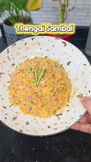 Thengai Sambal🥥 Must try recipe#💯😋💯#dubai#tamil#simplemaking#easyrecipe#weekendvibes🤗😋🤗