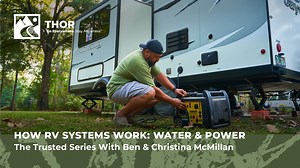 The Trusted Series: Part 2 Before heading out on your first RV trip, it’s important to familiarize yourself with two core systems in your RV: Water 💧 Power 💡 In this video, experienced RVers Ben and Christina McMillan share the basics of your RV’s water and volt systems, from dumping your water tanks to recharging batteries in your RV. go.thorindustries.com/rv-systems-water-power Featured RV: Jayco Jay Feather | THOR Industries, Inc.