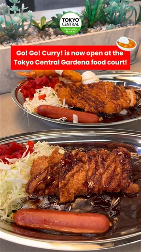 🍛Go! Go! Curry! is officially open at the Tokyo Central Gardena food court! Go! Go! Curry! serves authentic curry originating from Kanazawa, Japan. With around 100 locations in Japan and U.S. outposts in New York and Hawaii, this first West Coast location marks an exciting new chapter for Go! Go! Curry fans. 🇯🇵 They specialize in a unique dark and thick curry sauce served over sushi grade rice, with a side of very thinly shredded cabbage, then topped with pork, chicken, fish, or tofu katsu—cr