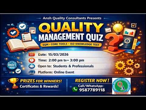 Mastering Quality QM, Core Tools & ISO Quiz Challenge