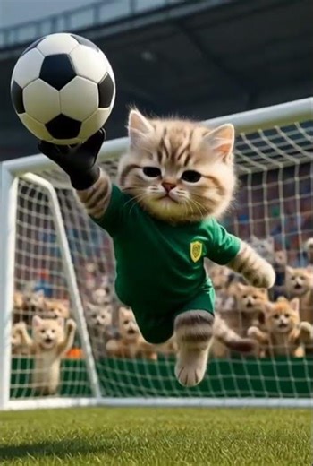Baby Cats Play Football ⚽🐱 | Cute Kitten Football Match/#trending #trendingshorts #explore #babycat