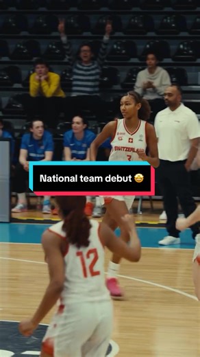 National team debut -> bucket from deep 🤩 #EuroBasketWomen #WeAreSwissBasketball