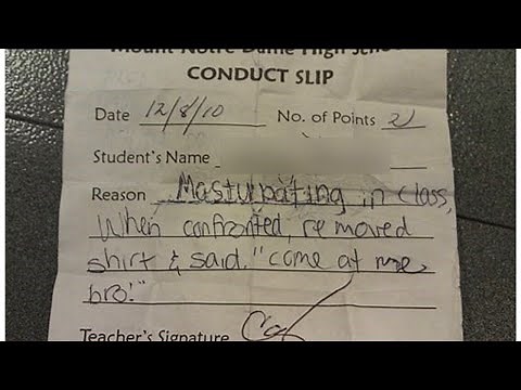 FUNNIEST DETENTION SLIPS