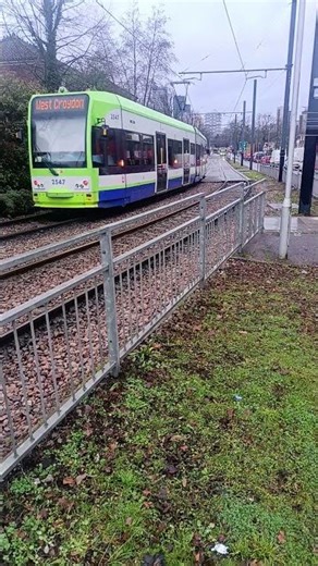 London Trams Tram departing Sandilands 27/1/26