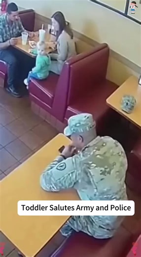 Toddler Salutes Army and Police in Adorable Display