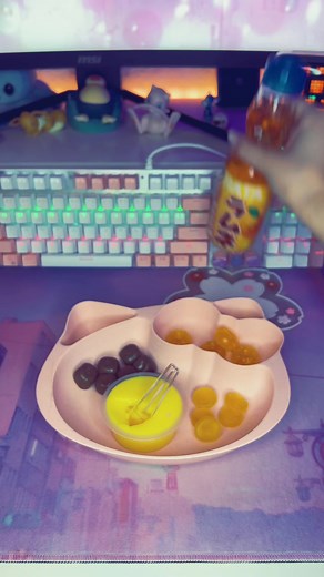 Kawaii Orange Snacks and PC Setup Ideas