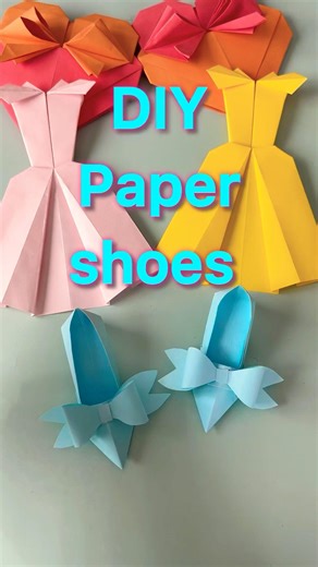 DIY Mini Paper High Heels 👠😍 Cute Origami Shoes Tutorial #shorts