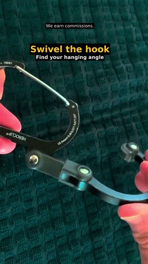 Heroclip Medium: give your backpack a place to hang. This Stealth Black GEAR AID hook swivels for di
