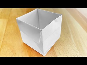 【折り紙】丈夫な箱の作り方 ペン立てにもなる！A4用紙で作る子供でも作れる簡単な折り方 origami box