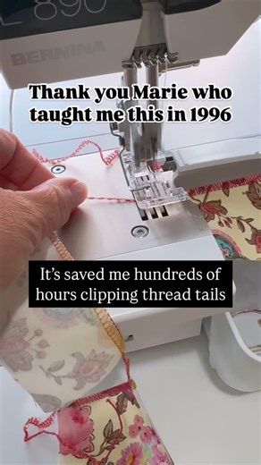 Sue O'Very I Serger Coach on Instagram: "Once upon a Time… after I graduated from college I was a costume designer at Busch Gardens, I worked with Marie, an 85-year-old Broadway costume veteran who knew sergers like she had invented them herself. One day, she saw me cutting thread tails by hand and said: “Let the blade be your scissors.” That simple tip changed everything, and I still teach it today! ✂️ If you want to build your serger skills and grow your confidence, type LOOP in the comments a