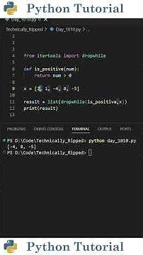 How to Use the Dropwhile In Python | Python Tutorial