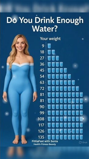 Drink Water According to Your Weight 💧 | Stay Properly Hydrated #beauty #fitness #healthylife