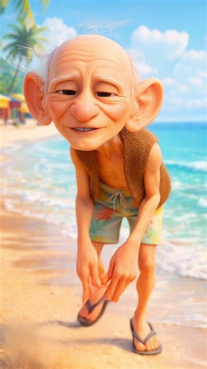 He heard “Big Guy” and instantly unlocked main-character energy 🕺🌊 Flexing his muscles with every beat—this is what happens when beach vibes meet SpongeBob confidence 😄💥 #bigguy #BeachVibes #cartoondance #tiktokhumor #grandpa