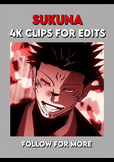 Sukuna 4K Clips for Editing — Free Sukuna Manga Animation