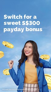 Simply credit your salary to any DBS/POSB account for a sweet S$300 bonus! T&Cs apply. SGD deposits are insured up to S$100K by SDIC. | POSB