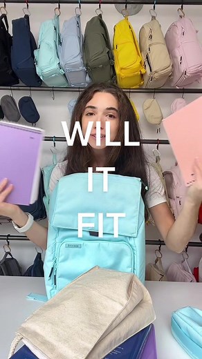 Powder Teal Backpack: Perfect for School Supplies