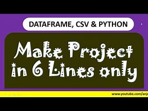Class 12 Project in 6 Lines Only | Pandas DataFrame CSV | Class 12 Informatics Practices