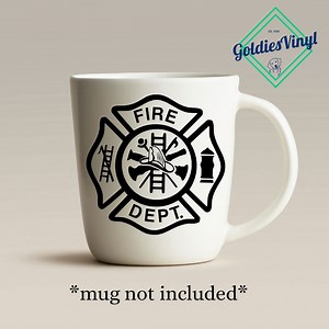 Fire Dept Badge - Vinyl Die Cut Decal Sticker - Etsy UK