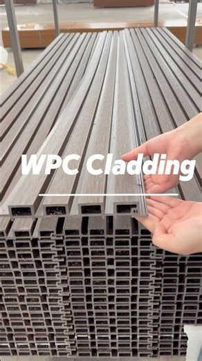 Wpc cladding use in your courtyard. #wpc #buildingmaterial #wpcfactory #wpcwallpanel #wpcfence