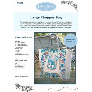 Debbie Shore Large Shopper Bag Instructions
