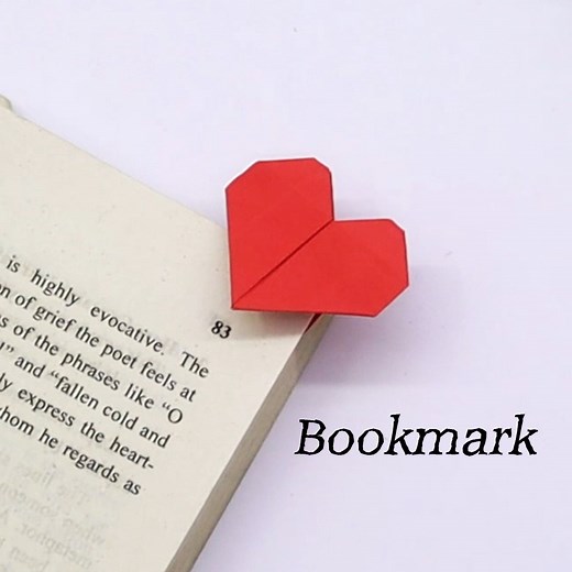 Learn how to make a beautiful origami heart bookmark with this simple and enjoyable paper craft tutorial. This origami bookmark is not only functional but also adds a touch of elegance to your reading experience. Follow these step-by-step instructions to create your own origami heart bookmark. #diy #craft #origami #bookmark | Colors Paper