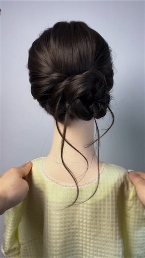 side bun hairstyle tutorials #hair #tutorial #beautiful #hairstyle #shortsfeed #hairtutorial #shorts