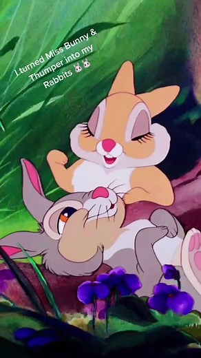 Disney Thumper and Miss Bunny Transformation Drawing