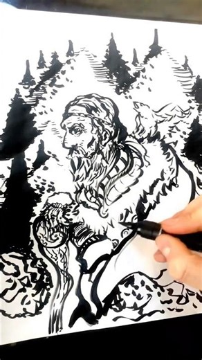 Sketching with a Brush Pen #drawing #art #mangaart #inking #manga #sketch #howtodraw #shorts