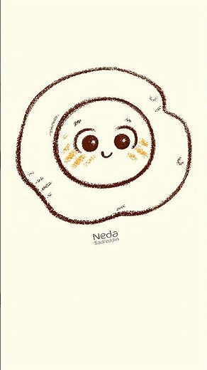 How To Draw A Cute Egg- Step by Step Drawing Tutorial #howdrawsunnysideupegg #kawaiifood #cuteegg