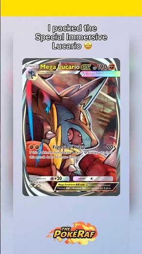 I packed the RARE Mega Lucario EX card 💥 #pokemon #pokemontcg #pokemoncards