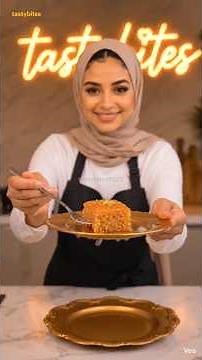 Basbousa recipe | classic Middle Eastern semolina cake | #ytshorts #shortvideo