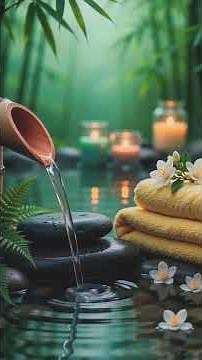 Healing Sounds of Bamboo Waterfall 🌊 #fallasleepfast #relax #relaxingmusic #meditation