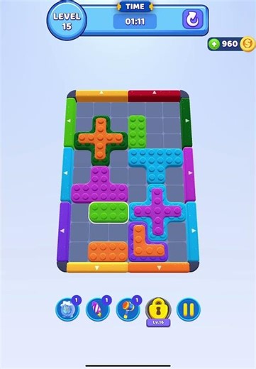 【Color Block Jam】Level 15 gameplay walkthrough #puzzle #walkthrough #asmr #gaming #strategy